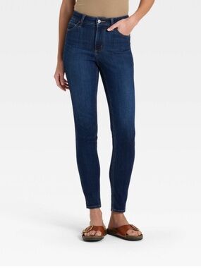 Universal Thread Mid Rise Skinny Jeans Size 8/29 Dark Wash Stretch Denim